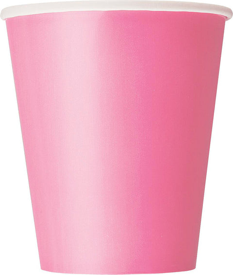 HOT PINK PAPER CUPS 8 pack 270ml - Whip It Up Cake Supplies