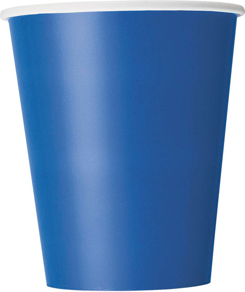 ROYAL BLUE PAPER CUPS 8 pack 270ml - Whip It Up Cake Supplies