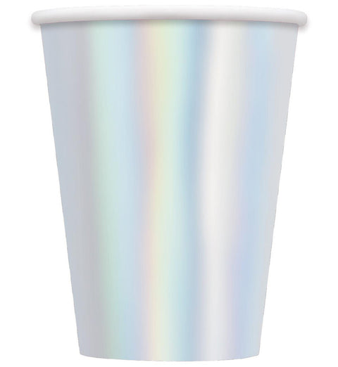 IRIDESCENT FOIL PAPER CUPS 8 pack 355ml - Whip It Up Cake Supplies