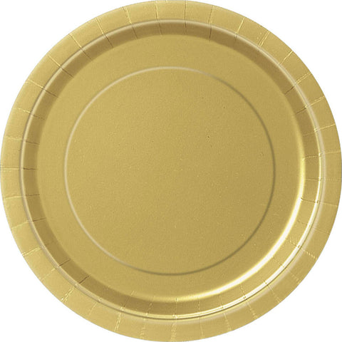 GOLD LUNCH PLATES 9" x 8 pack - Whip It Up Cake Supplies