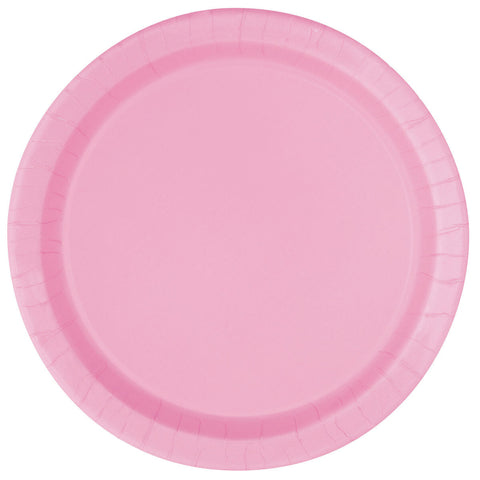 LOVELY PINK LUNCH PLATES 9" x 8 pack - Whip It Up Cake Supplies