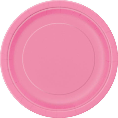 HOT PINK LUNCH PLATES 9" x 8 pack - Whip It Up Cake Supplies