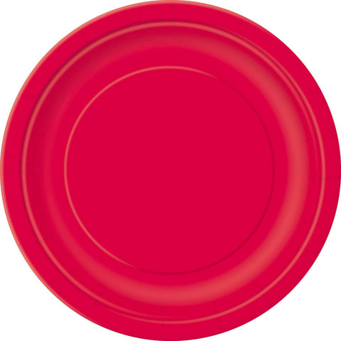 RUBY RED LUNCH PLATES 9" x 8 pack - Whip It Up Cake Supplies