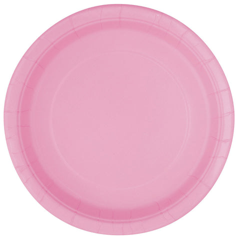 LOVELY PINK SNACK PLATES 7" x  8 pack - Whip It Up Cake Supplies