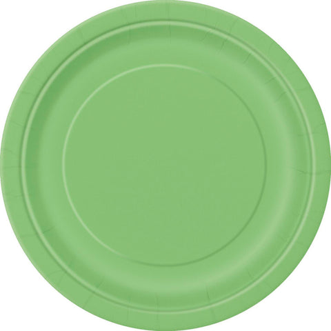 LIME GREEN SNACK PLATES 7" x  8 pack - Whip It Up Cake Supplies