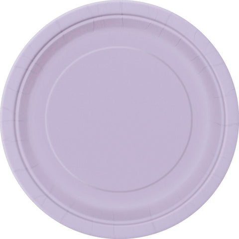 LAVENDER SNACK PLATES 7" x  8 pack - Whip It Up Cake Supplies