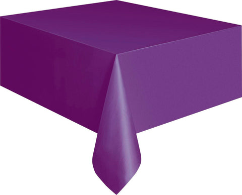 DEEP PURPLE PLASTIC TABLECOVER 1.37m x 2.74m - Whip It Up Cake Supplies