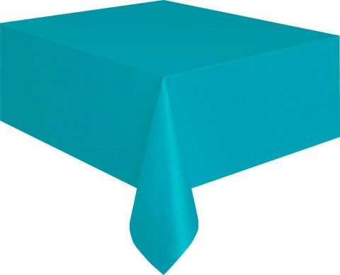 CARIBBEAN TEAL PLASTIC TABLECOVER 1.37m x 2.74m - Whip It Up Cake Supplies