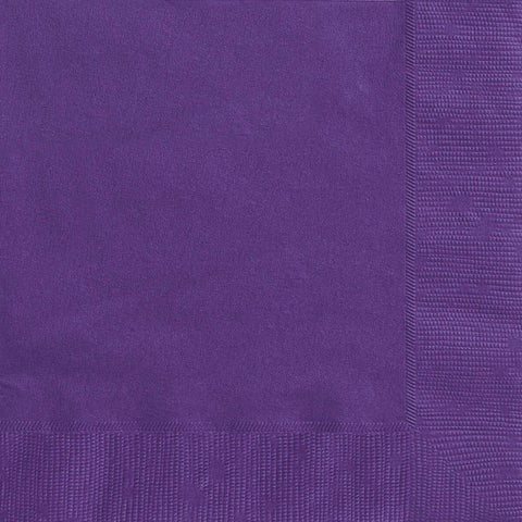 DEEP PURPLE LUNCH NAPKINS 20 pack - Whip It Up Cake Supplies