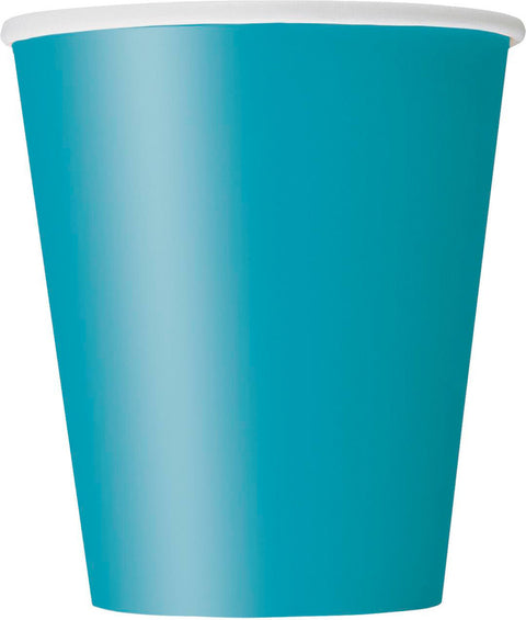 CARIBBEAN TEAL PAPER CUPS 8 pack 270ml
