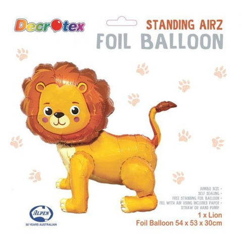 STANDING AIRZ LION BALLOON (54x53x30cm) - Whip It Up Cake Supplies