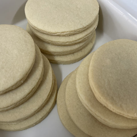NAKED COOKIES PREMADE x 12 7cm ROUND