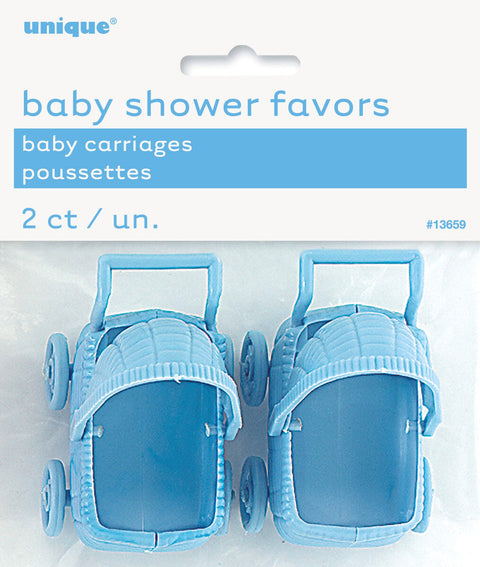 BLUE BABY CARRIAGE x 2 FAVORS