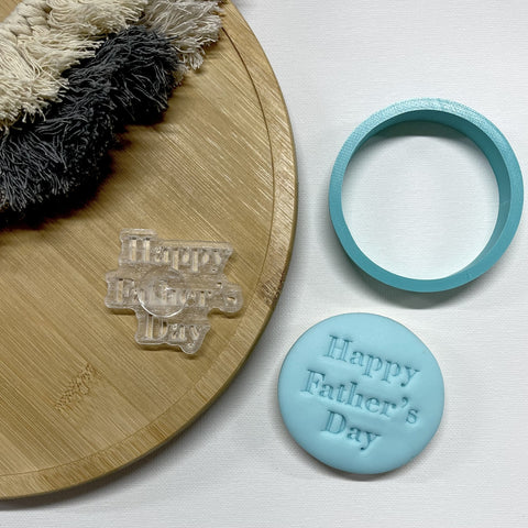 HAPPY FATHER'S DAY IMPRESSED COOKIE STAMP - Whip It Up Cake Supplies