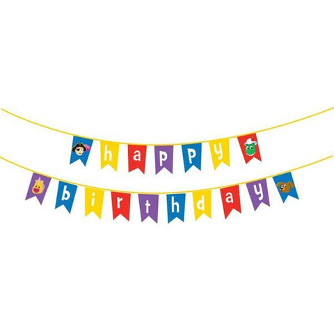 THE WIGGLES HAPPY BIRTHDAY PAPER PENNANT BANNER - Whip It Up Cake Supplies