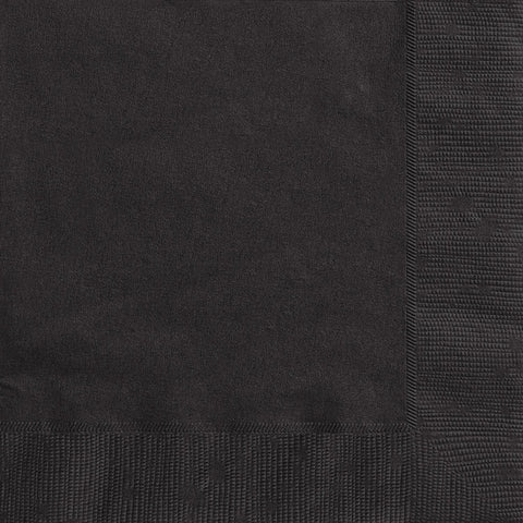 MIDNIGHT BLACK LUNCH NAPKINS 20 pack - Whip It Up Cake Supplies