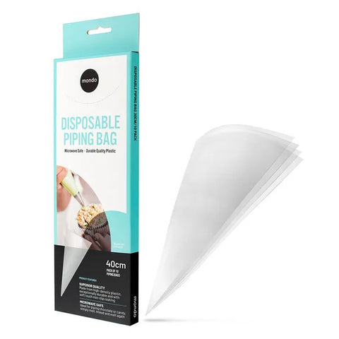 15" MONDO DISPOSABLE PIPING BAGS x 10 pack - Whip It Up Cake Supplies