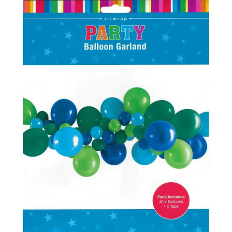BALLOON GARLAND - BLUE / GREEN