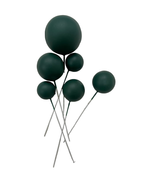 CAKE BALL FOREST GREEN DECORATIONS 5 pack - NON EDIBLE - Whip It Up Cake Supplies