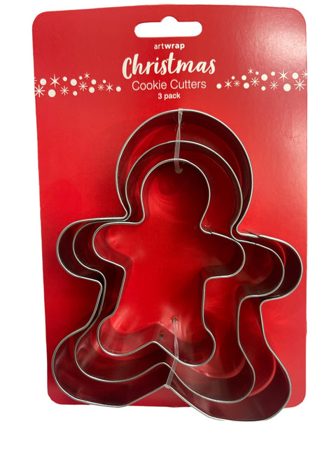 GINGERBREAD MAN COOKIE CUTTER 3 piece - Whip It Up Cake Supplies