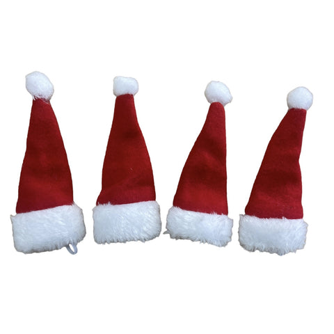 SANTA HAT BOTTLE TOPPERS 4 pack - Whip It Up Cake Supplies