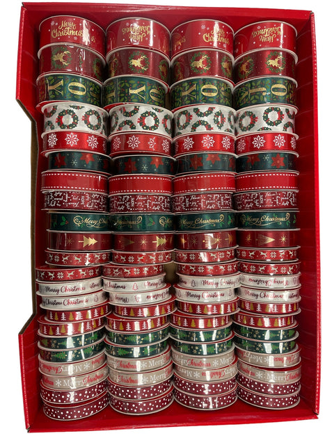 CHRISTMAS RIBBON 2m ASSORTED TRADITIONAL