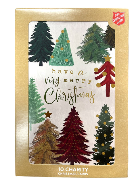CHRISTMAS CARDS TREES 10 pack  - SALVATION ARMY