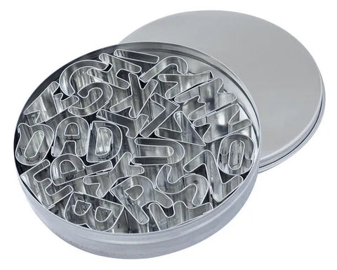 ALPHABET CUTTERS 26 piece by MONDO - Whip It Up Cake Supplies