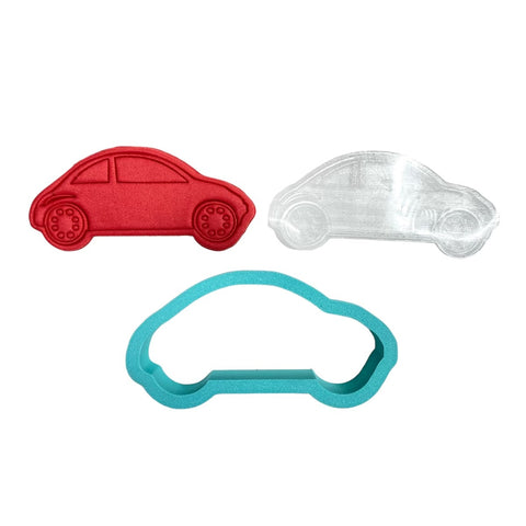 CAR EMBOSSED COOKIE STAMP & CUTTER SET - Whip It Up Cake Supplies