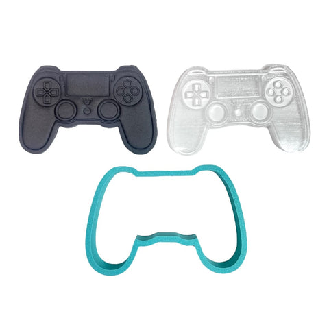 PLAYSTATION CONTROLLER EMBOSSED COOKIE STAMP & CUTTER SET - Whip It Up Cake Supplies