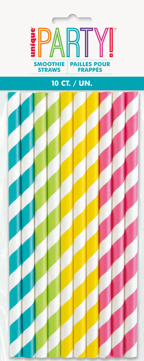 SMOOTHIE PAPER STRAWS 10 pack