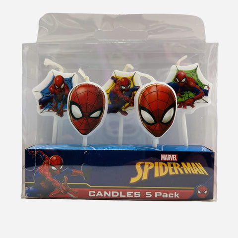 SPIDERMAN CANDLES X 5 - Whip It Up Cake Supplies