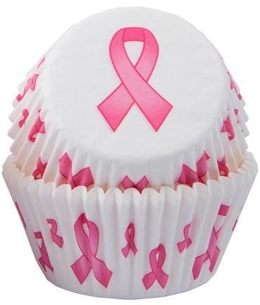 PINK RIBBON CUPCAKE CASES X 50 - Whip It Up Cake Supplies