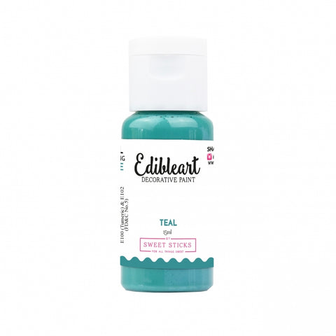 TEAL EDIBLE ART PAINT 15ml - Whip It Up Cake Supplies