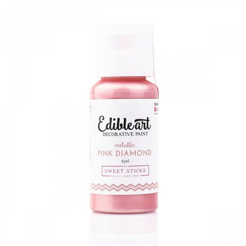 PINK DIAMOND EDIBLE ART PAINT 15ml - Whip It Up Cake Supplies