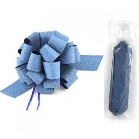 PULL BOW BLUE GLITTER - Whip It Up Cake Supplies