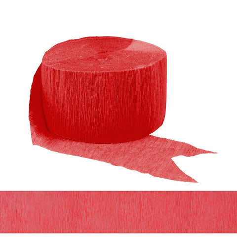 RED CREPE STREAMER 30m - Whip It Up Cake Supplies