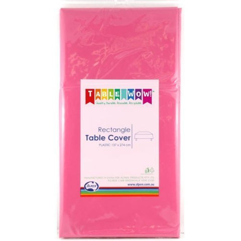 MAGENTA RECTANGLE TABLECOVER PLASTIC - Whip It Up Cake Supplies