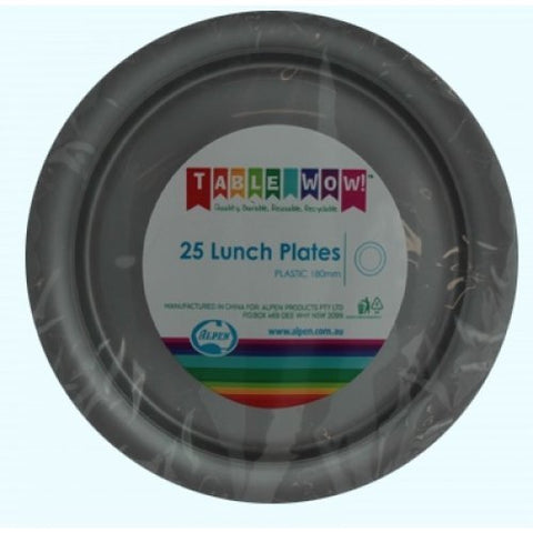 SILVER LUNCH PLATES 25pk - Whip It Up Cake Supplies