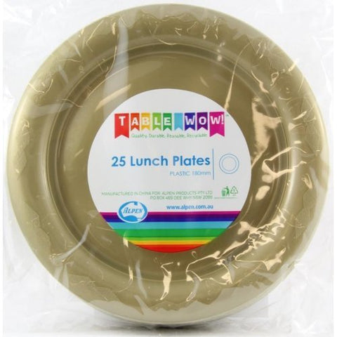 GOLD LUNCH PLATES 25pk