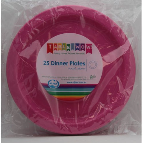 MAGENTA DINNER PLATES 25pk - Whip It Up Cake Supplies