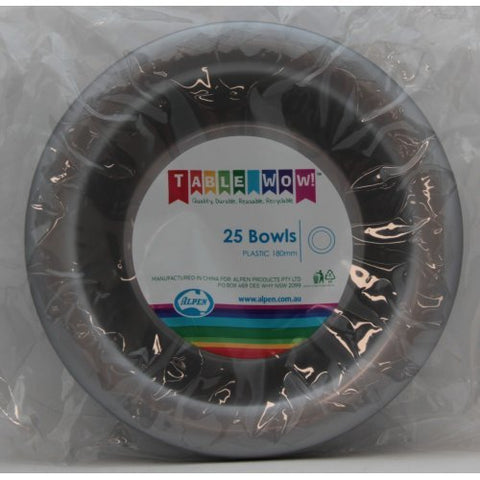 SILVER BOWLS 25pk - Whip It Up Cake Supplies