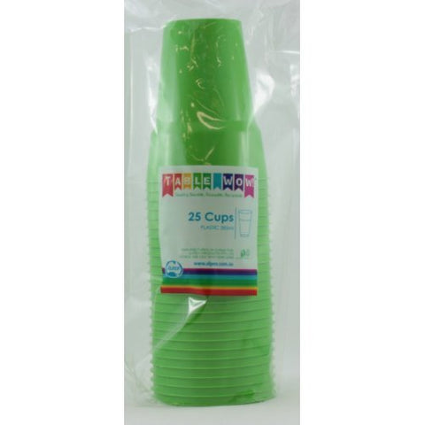 LIME GREEN DRINKING CUPS 25pk