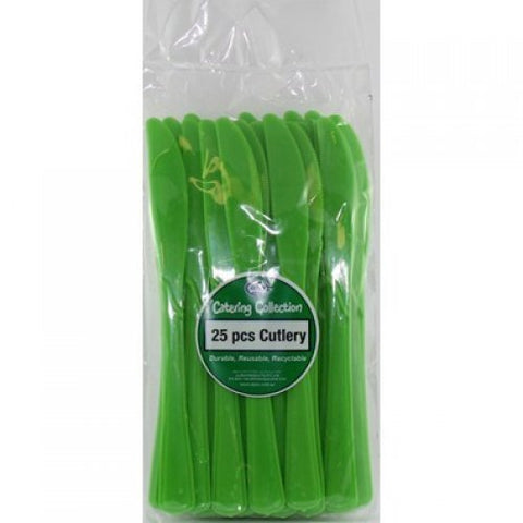 LIME GREEN PLASTIC KNIFE 25pk - Whip It Up Cake Supplies