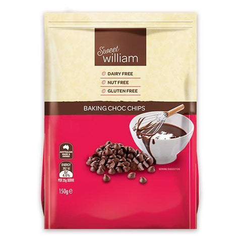 DAIRY FREE BAKING CHOC CHIPS 150g - Whip It Up Cake Supplies