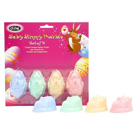 BABY BUNNY MARSHMALLOW MOULDS x 4 SMALL