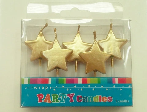 GOLD STAR CANDLES 5pk