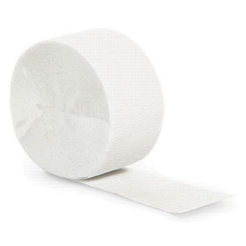 WHITE CREPE STREAMER 30m - Whip It Up Cake Supplies