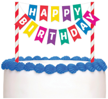 HAPPY BIRTHDAY CAKE TOPPER BUNTING - Whip It Up Cake Supplies