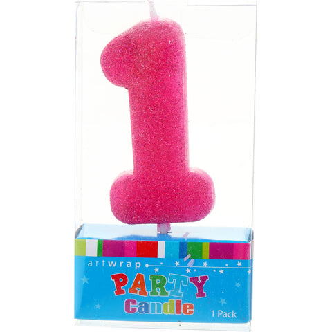#1 PINK GLITTER CANDLE